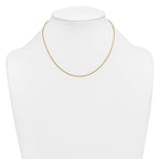 14K Gold Filled Round Venetian Box Chain Necklace in 1.2mm Width - view 3
