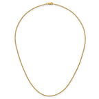 14K Gold Filled Round Venetian Box Chain Necklace in 1.2mm Width - view 4