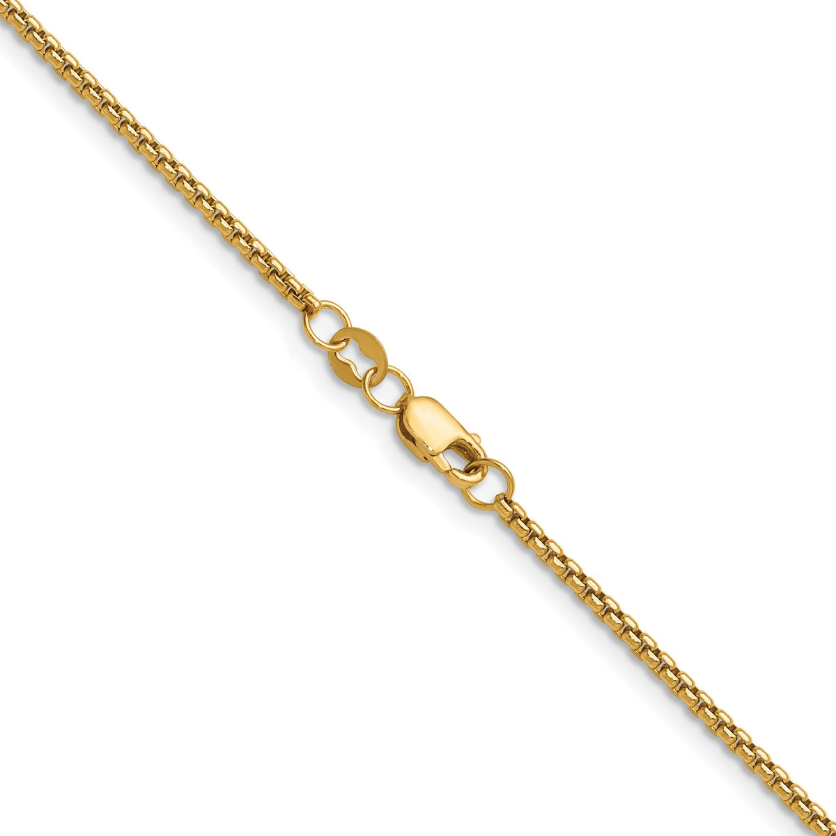 14K Gold Filled Round Venetian Box Chain Necklace in 1.8mm Width - Sophia Jewelers Main image