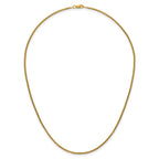 14K Gold Filled Round Venetian Box Chain Necklace in 1.8mm Width - view 4