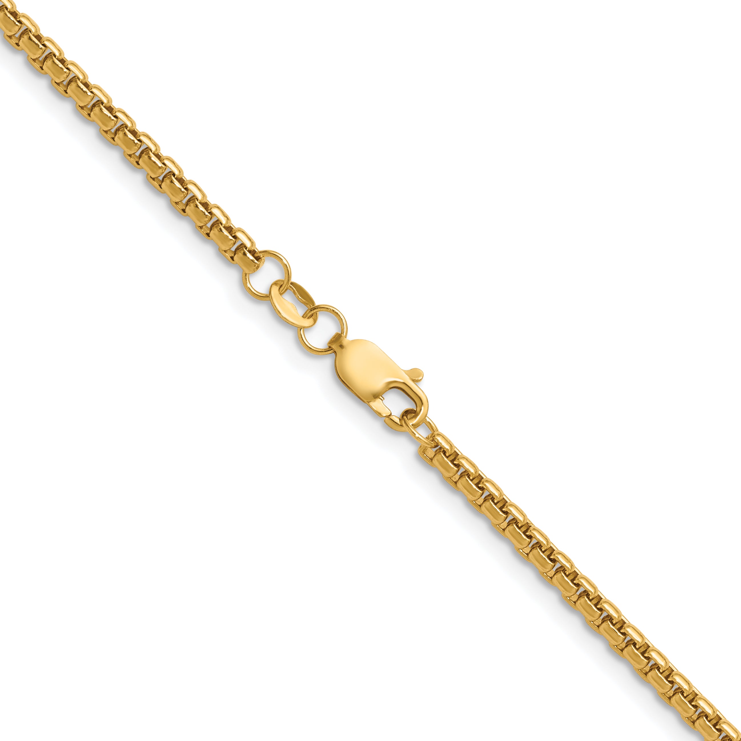 14K Gold Filled Round Venetian Box Chain Necklace in 2.6mm Width Secondary image