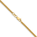 14K Gold Filled Round Venetian Box Chain Necklace in 2.6mm Width - view 2