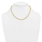 14K Gold Filled Round Venetian Box Chain Necklace in 2.6mm Width - view 3