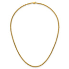 14K Gold Filled Round Venetian Box Chain Necklace in 2.6mm Width - view 4