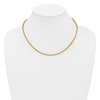 14K Gold Filled Round Venetian Box Chain Necklace in 2.6mm Width