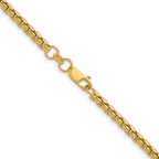 14K Gold Filled Round Venetian Box Chain Necklace in 3.6mm Width - view 2