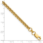 14K Gold Filled Round Venetian Box Chain Necklace in 3.6mm Width - view 3