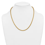 14K Gold Filled Round Venetian Box Chain Necklace in 3.6mm Width