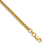 14K Gold Filled Round Venetian Box Chain Necklace in 3.6mm Width by Sophia Jewelers