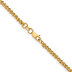 14K Gold Filled Wheat Chain Necklace in 2.8mm Width - view 2