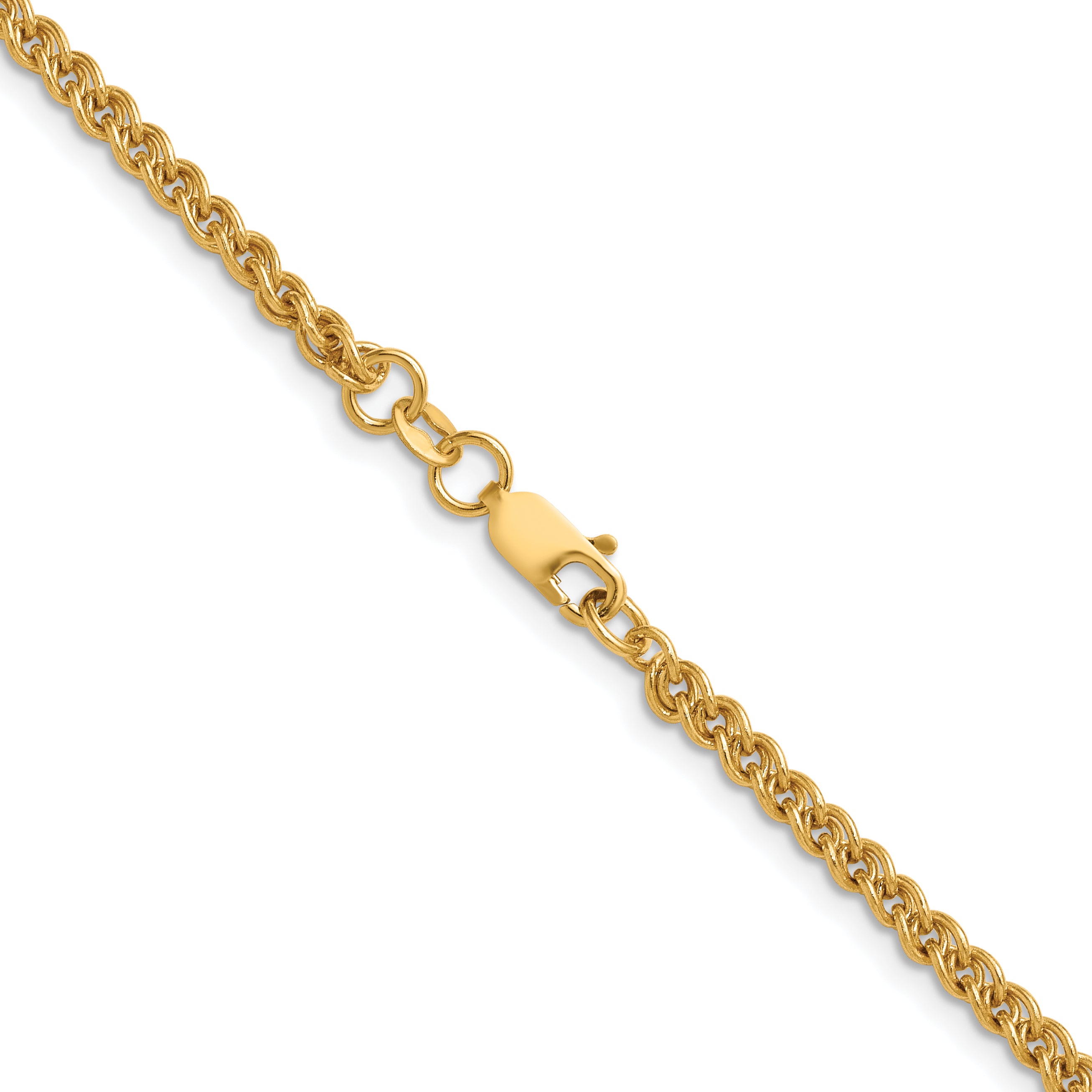 14K Gold Filled Wheat Chain Necklace in 2.8mm Width - view 2
