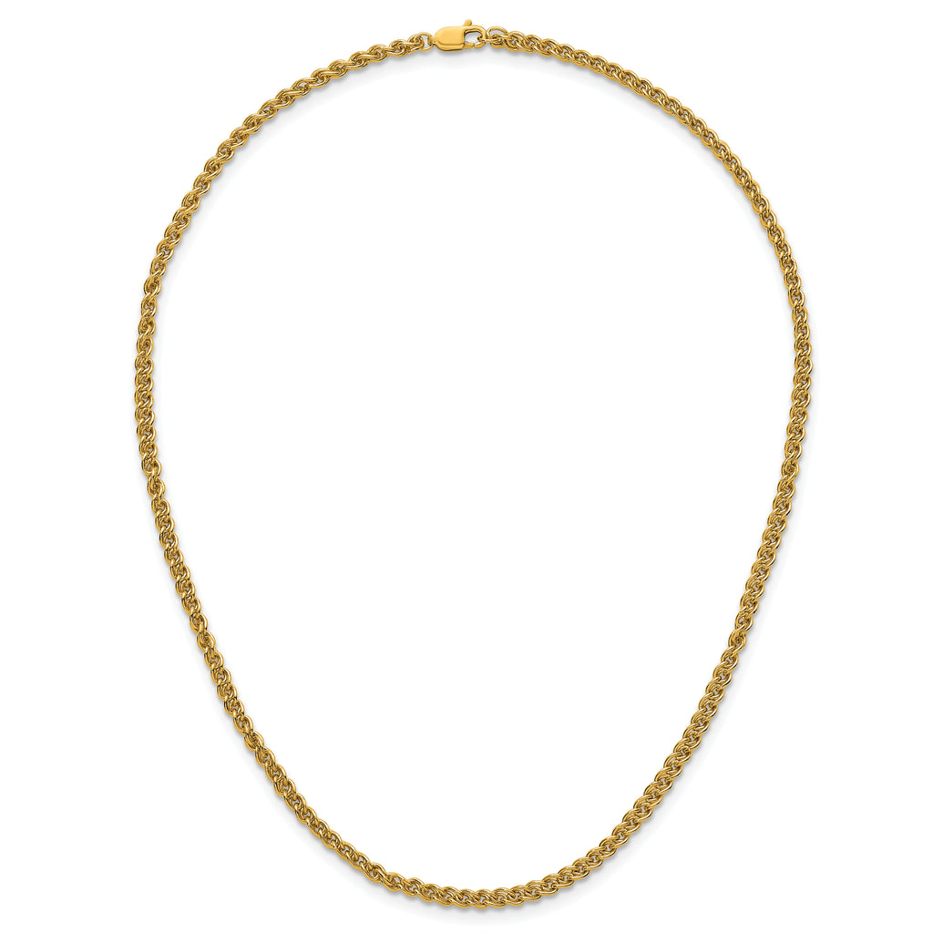 14K Gold Filled Wheat Chain Necklace in 2.8mm Width - view 4