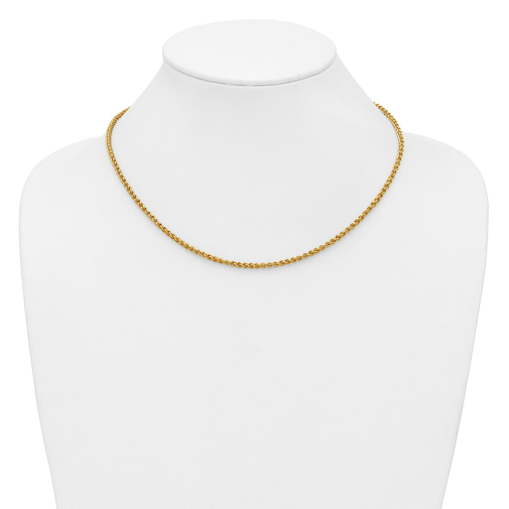 14K Gold Filled Wheat Chain Necklace in 2.8mm Width