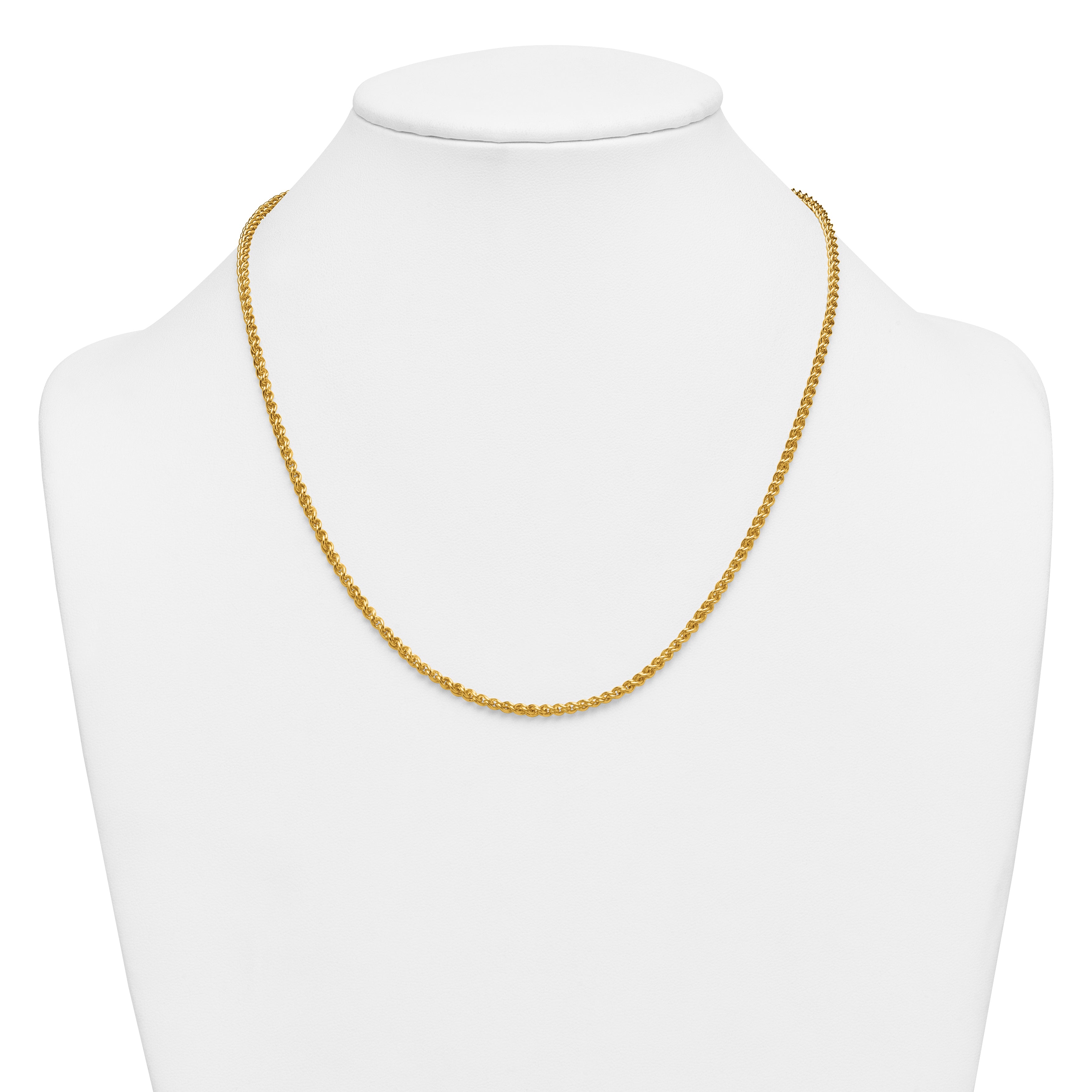 14K Gold Filled Wheat Chain Necklace in 2.8mm Width