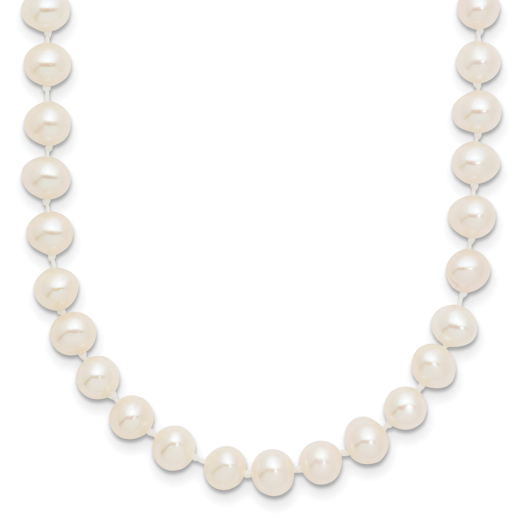 14K Gold Filled 5-6mm White Cultured Freshwater Pearl Necklace by Sophia Jewelers