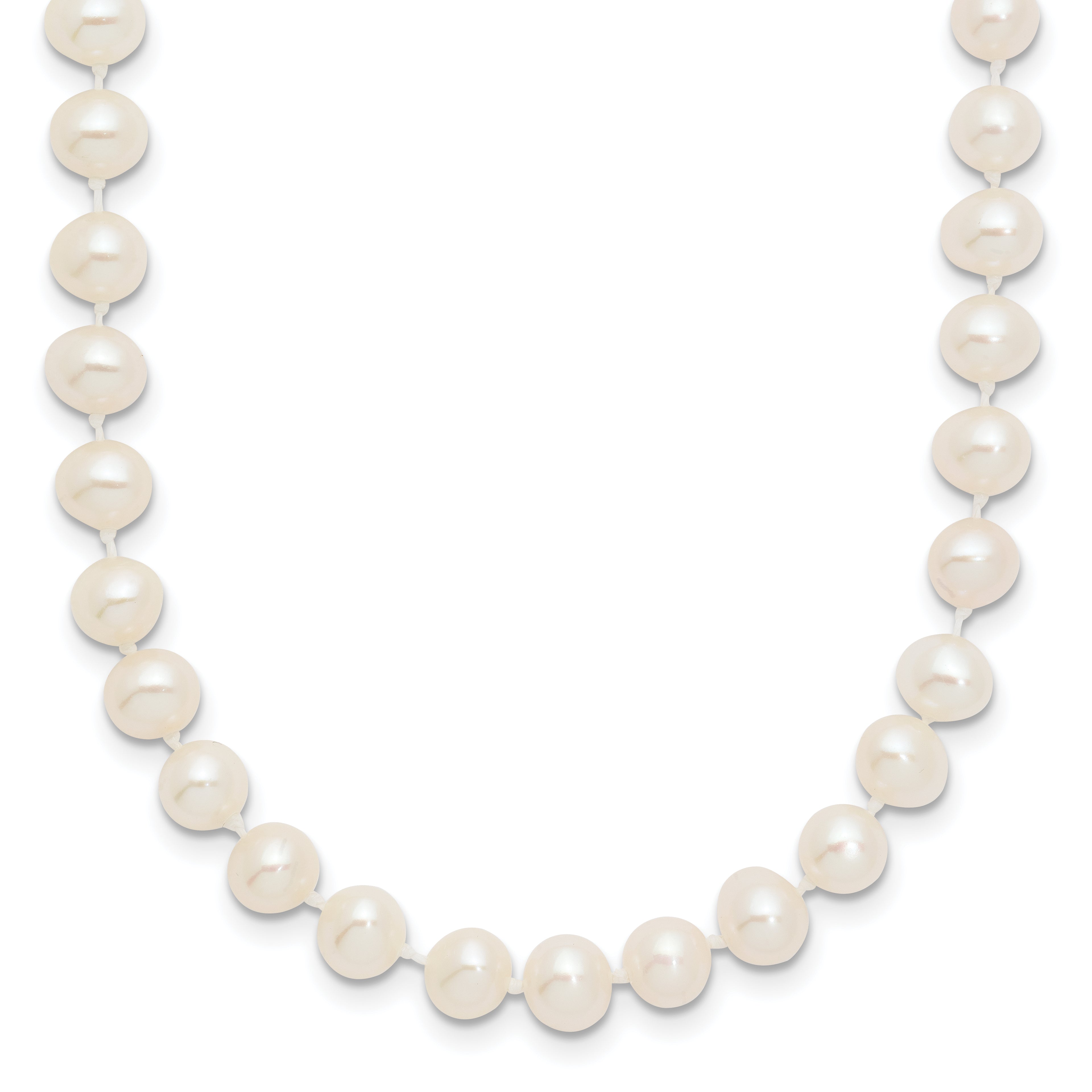 14K Gold Filled 5-6mm White Cultured Freshwater Pearl Necklace by Sophia Jewelers