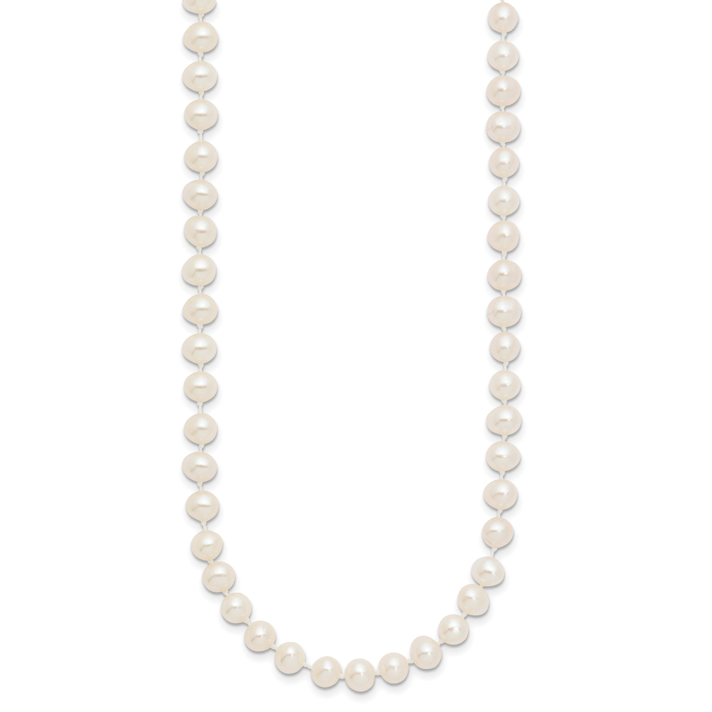 14K Gold Filled 5-6mm White Cultured Freshwater Pearl Necklace