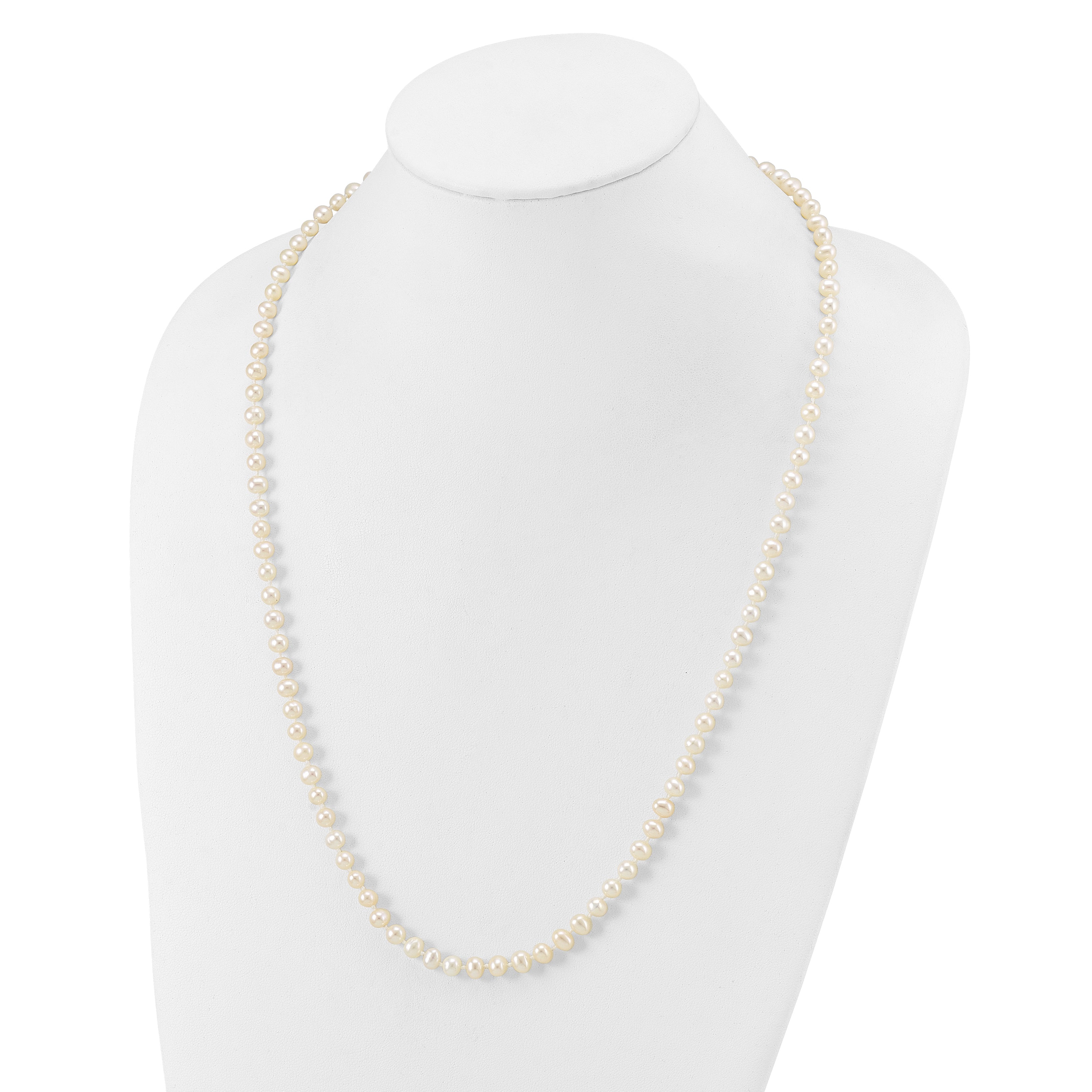 14K Gold Filled 5-6mm White Cultured Freshwater Pearl Necklace