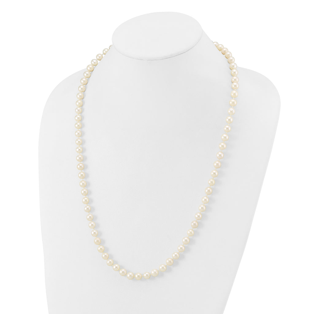 14K Gold Filled 7-8mm White Cultured Freshwater Pearl Necklace