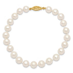 14K Gold Filled 7-8mm White Cultured Freshwater Pearl Necklace - view 3