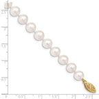 14K Gold Filled 7-8mm White Cultured Freshwater Pearl Necklace - view 4