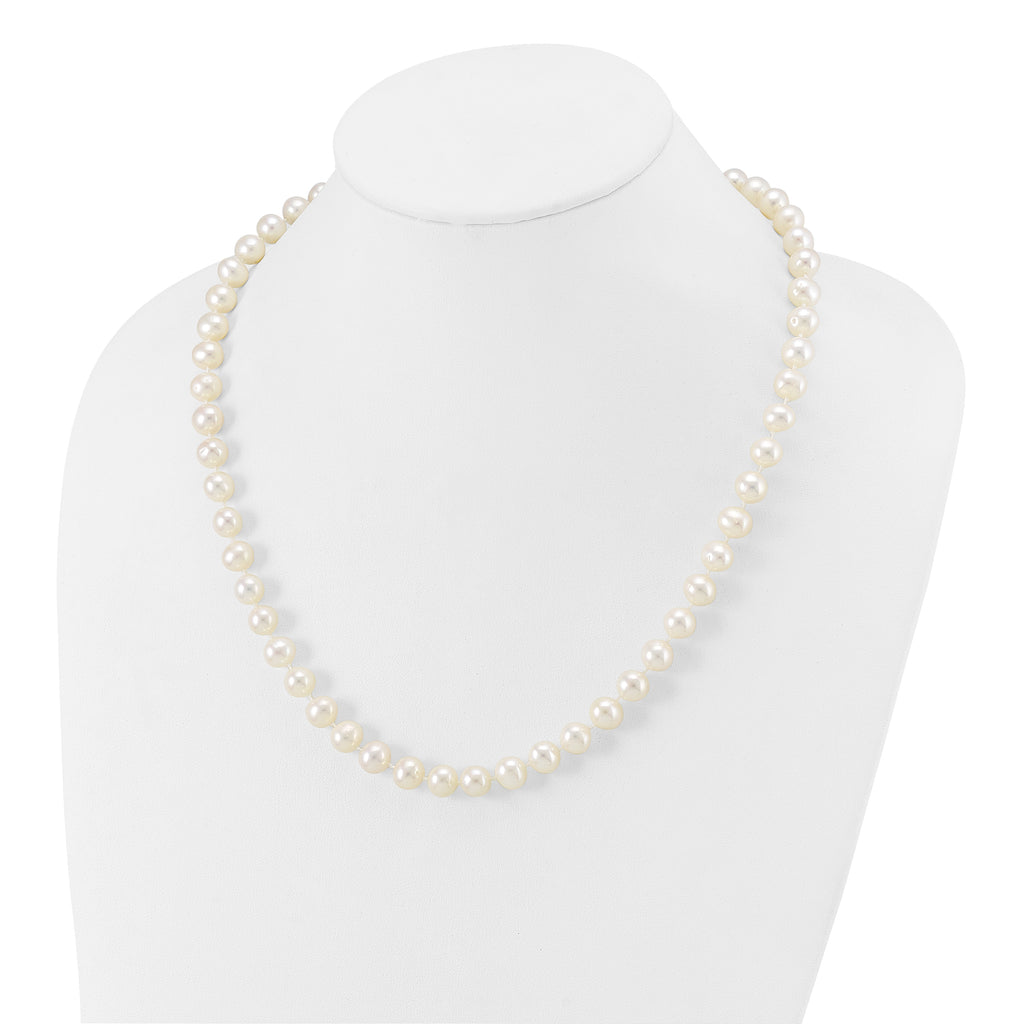 14K Gold Filled 8-9mm White Cultured Freshwater Pearl Necklace