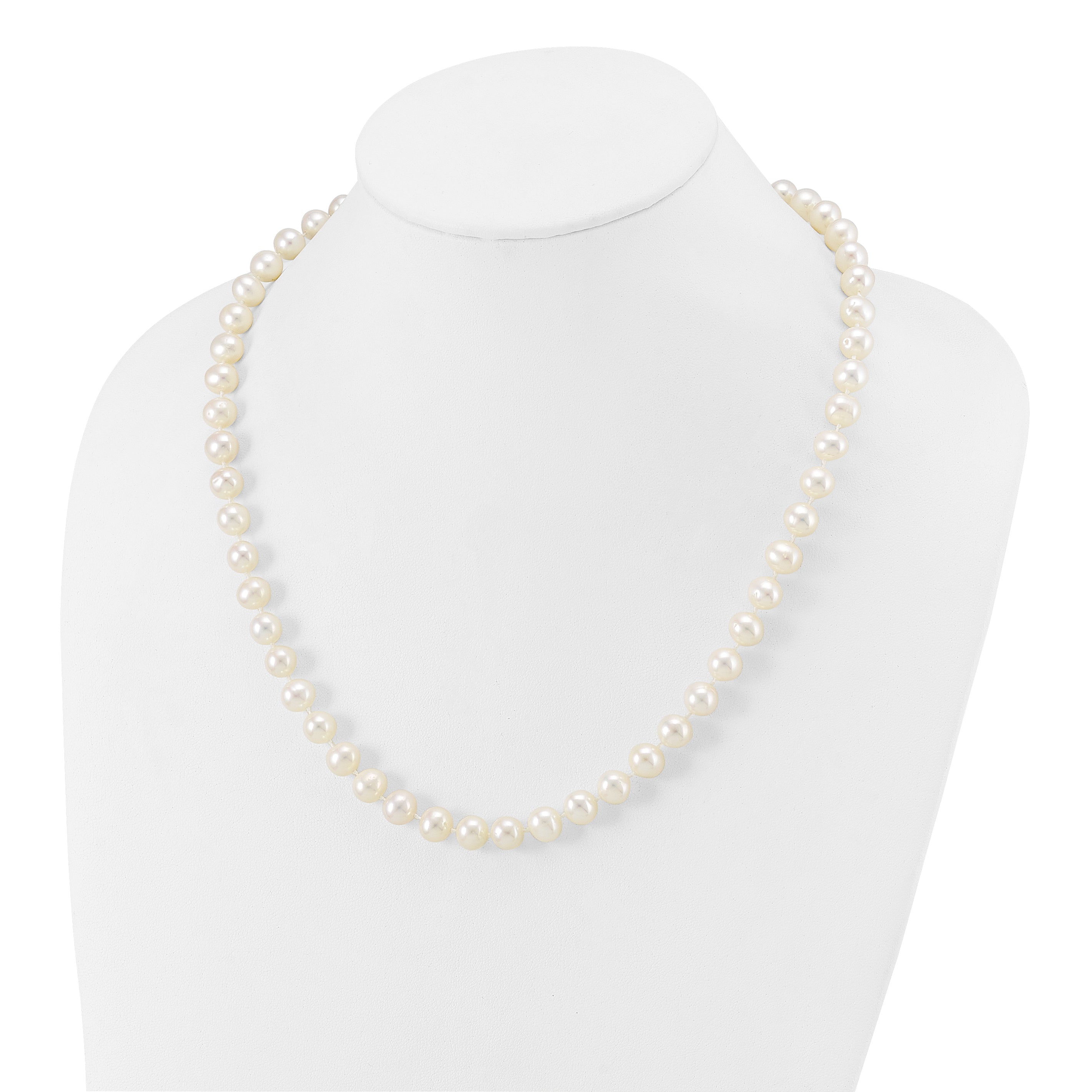 14K Gold Filled 8-9mm White Cultured Freshwater Pearl Necklace