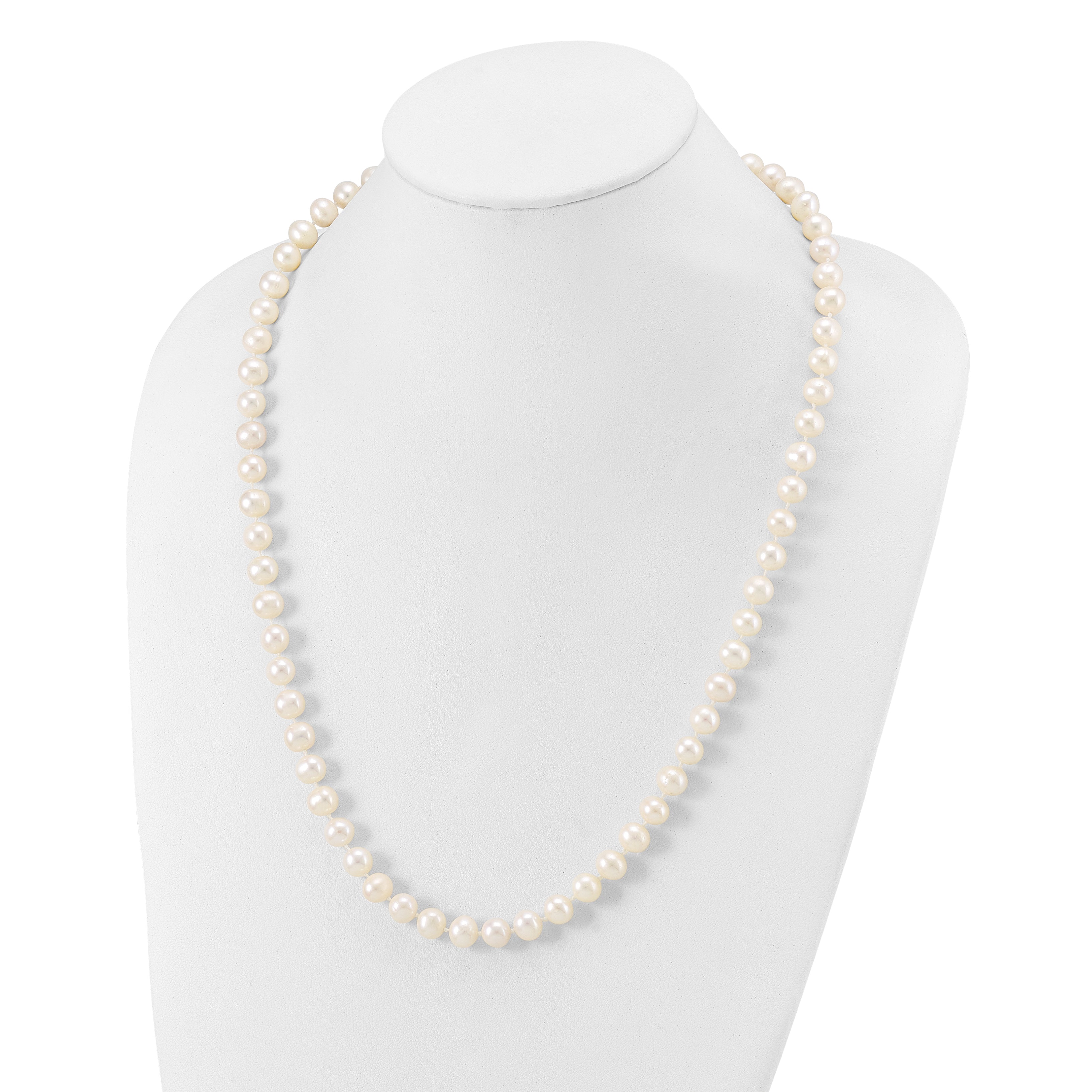 14K Gold Filled 8-9mm White Cultured Freshwater Pearl Necklace