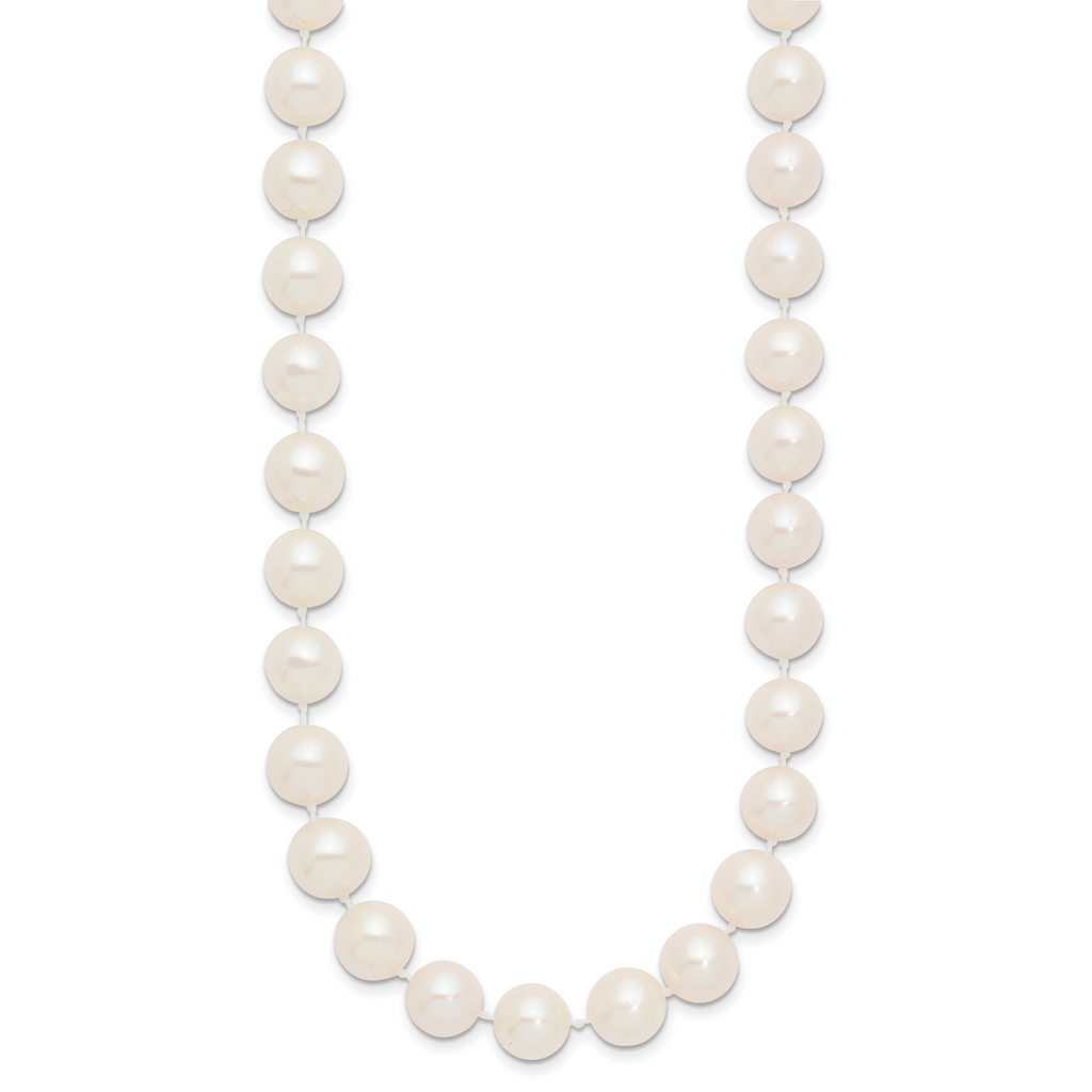 14K Gold Filled 9-10mm White Cultured Freshwater Pearl Necklace