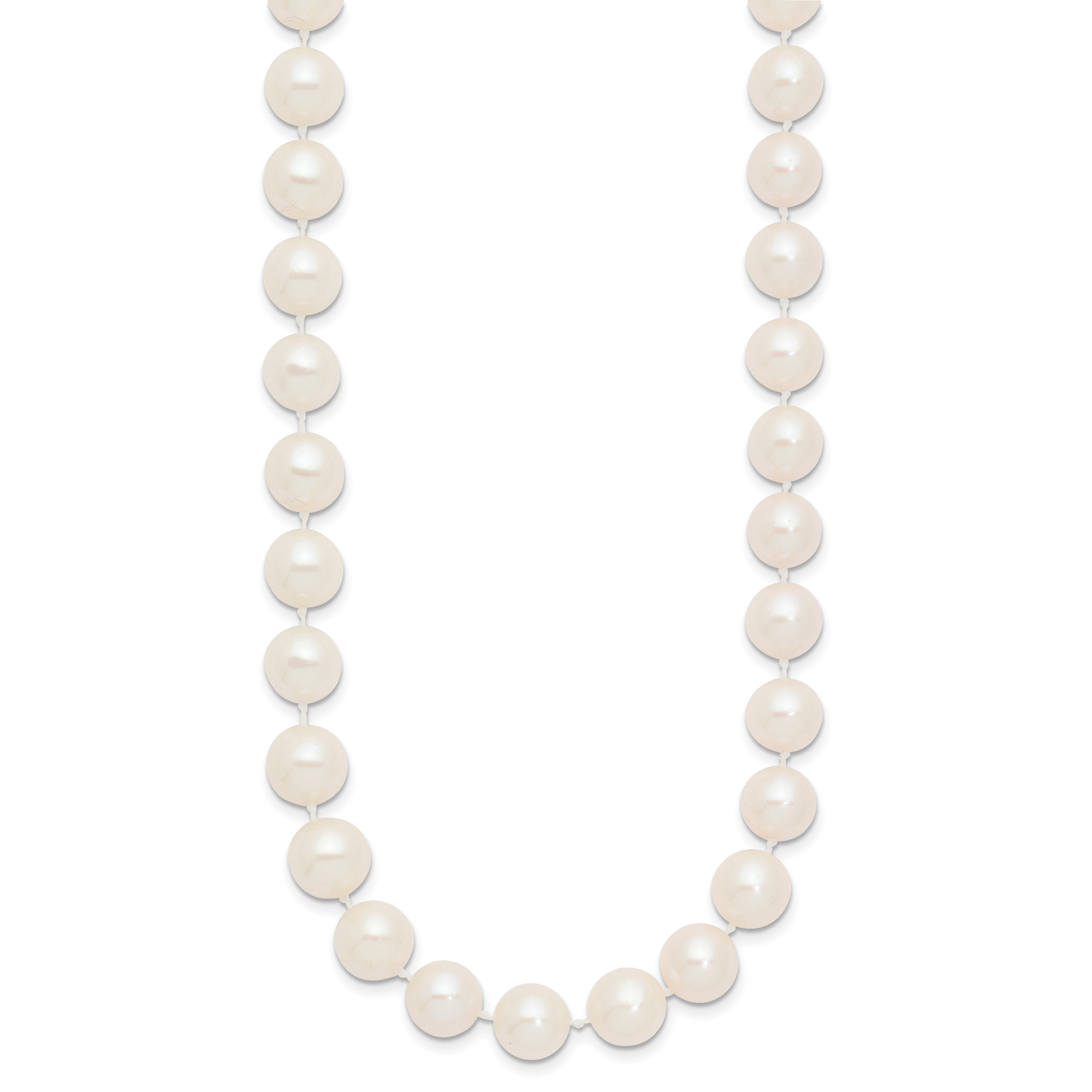14K Gold Filled 9-10mm White Cultured Freshwater Pearl Necklace