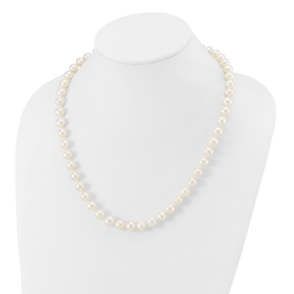 14K Gold Filled 9-10mm White Cultured Freshwater Pearl Necklace