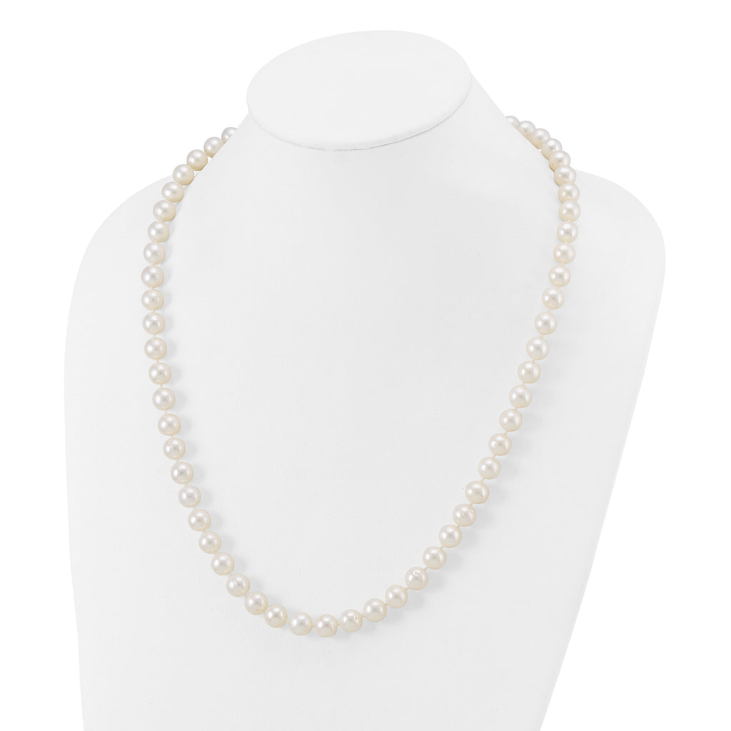 14K Gold Filled 9-10mm White Cultured Freshwater Pearl Necklace