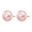 14K Gold Filled 10-11mm Purple Button Cultured Freshwater Pearl Stud Earrings - view 2