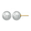 14K Gold Filled 10-11mm Grey Round Cultured Freshwater Pearl Stud Earrings by Sophia Jewelers