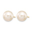 14K Gold Filled 10-11mm White Round Cultured Freshwater Pearl Stud Earrings - view 2