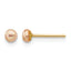 14K Gold Filled 3-4mm Pink Button Cultured Freshwater Pearl Stud Earrings by Sophia Jewelers