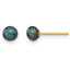 14K Gold Filled 4-5mm Black Button Cultured Freshwater Pearl Stud Earrings by Sophia Jewelers