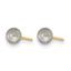 14K Gold Filled 4-5mm Grey Button Cultured Freshwater Pearl Stud Earrings - view 2