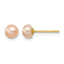 14K Gold Filled 4-5mm Pink Button Cultured Freshwater Pearl Stud Earrings by Sophia Jewelers