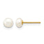 14K Gold Filled 4-5mm White Button Cultured Freshwater Pearl Stud Earrings by Sophia Jewelers