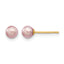 14K Gold Filled 4-5mm Purple Round Cultured Freshwater Pearl Stud Earrings by Sophia Jewelers