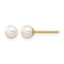 14K Gold Filled 4-5mm White Round Cultured Freshwater Pearl Stud Earrings by Sophia Jewelers