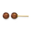 14K Gold Filled 5-6mm Brown Round Cultured Freshwater Pearl Stud Earrings by Sophia Jewelers