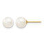 14K Gold Filled 6-7mm White Round Cultured Freshwater Pearl Stud Earrings by Sophia Jewelers
