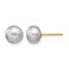 14K Gold Filled 7-8mm Grey Button Cultured Freshwater Pearl Stud Earrings by Sophia Jewelers
