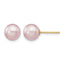 14K Gold Filled 7-8mm Purple Round Cultured Freshwater Pearl Stud Earrings by Sophia Jewelers