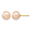 14K Gold Filled 8-9mm Pink Round Cultured Freshwater Pearl Stud Earrings by Sophia Jewelers