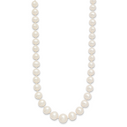 14K Gold Filled 4-8mm Graduated White Cultured Freshwater Pearl Necklace - view 2