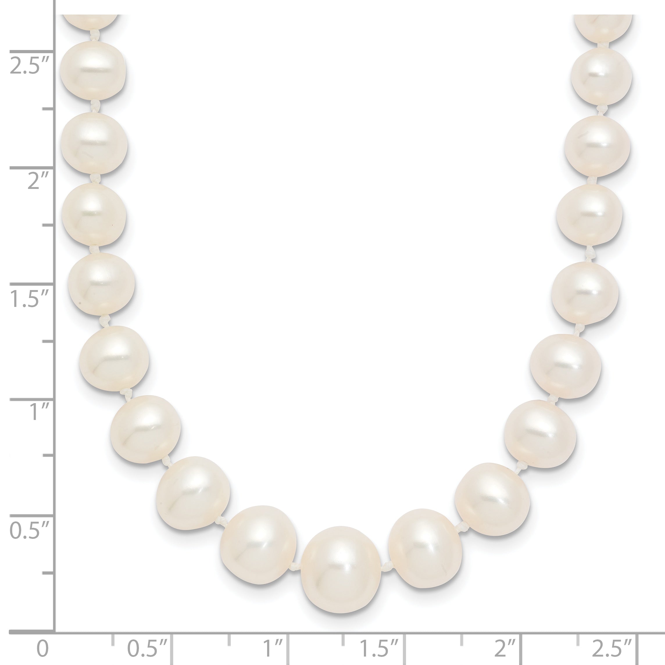 14K Gold Filled 4-8mm Graduated White Cultured Freshwater Pearl Necklace - view 5