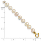 14K Gold Filled 4-5mm White Semi-Round Cultured Freshwater Pearl Necklace - view 5